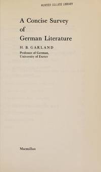 A Concise Survey of German Literature