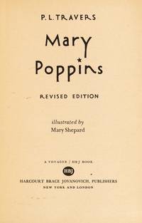 Mary Poppins (A Voyager/HBJ book) de P. L Travers - 1985