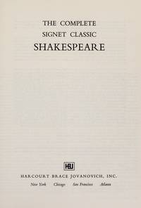 image of The Complete Signet Classic Shakespeare