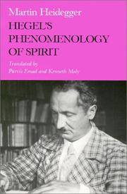 image of Hegel's Phenomenology of Spirit