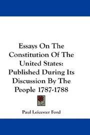 English Literature Essay Topics Image Of Essays On The Constitution Of The United States Published During Its Discussion By High School And College Essay also Persuasive Essay Ideas For High School Essays On The Constitution Of The United States By Ford Paul Leicester Examples Of A Proposal Essay
