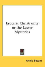 image of Esoteric Christianity or the Lesser Mysteries