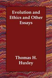 cover of Evolution and Ethics and Other Essays