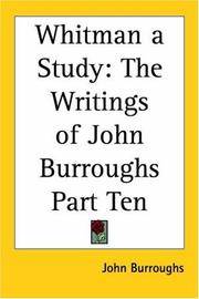 image of Whitman A Study: The Writings Of John Burroughs