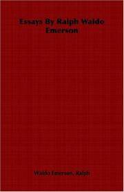 image of Essays By Ralph Waldo Emerson