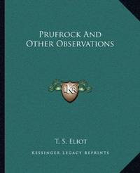 cover of Prufrock And Other Observations