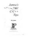 Jamsa&#039;s 1001 C/C++ Tips/Book and Disk by Kris A. Jamsa; Kris A Jamsa - 1993