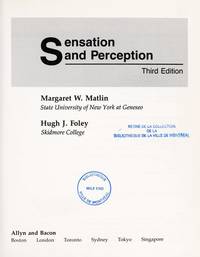 SENSATION AND PERCEPTION. THIRD EDITION.