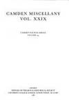 Camden Fourth Series - Volume 34 : Camden Miscellany XXIX