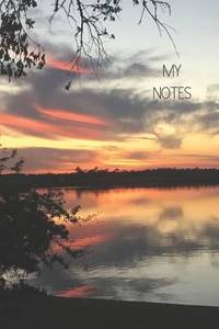 MY NOTES: Sunset on river photograph - composition notebook