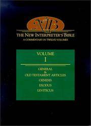 THE NEW INTERPRETER'S BIBLE : GENERAL ARTICLES & INTRODUCTION, COMMENTARY, & REFLECTIONS FOR EACH BOOK OF THE BIBLE, INCLUDING THE APOCRYPHAL/DEUTEROCANONICAL BOOKS (Twelve volumes)