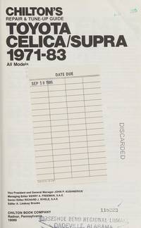Chilton's Repair & Tune-up Guide: Toyota Celica/Supra 1971-83..all models