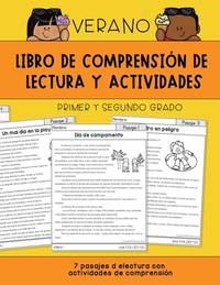 Libro de comprensión de lectura y actividades: Primer y segundo grado [Edición verano] (Libros...