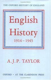 English History, 1914-1945