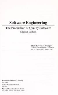 Software Engineering: The Production of Quality Software