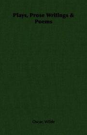 image of Plays, Prose Writings_Poems