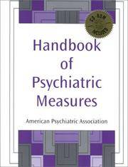 Handbook of Psychiatric Measures by American Psychiatric Association Staff