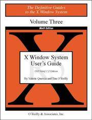 X Users Guide Motif R5 Vol. 3 : Motif Edition by Quercia, Valerie, O&#39;Reilly, Tim