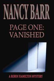 Page One: Vanished: A Robin Hamilton Mystery