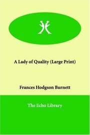 cover of A Lady of Quality (Large Print)