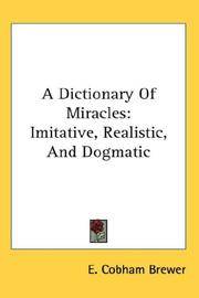 cover of A Dictionary of Miracles: Imitative, Realistic, and Dogmatic