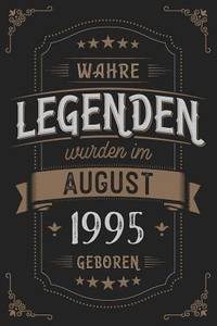Wahre Legenden wurden im August 1995 geboren: Vintage Geburtstag Notizbuch - individuelles...