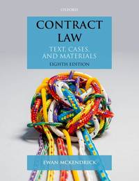 Contract Law: Text, Cases, and Materials de McKendrick, Ewan - 04/26/2018