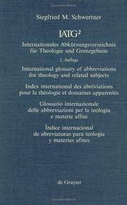IATG². Internationales Abkürzungsverzeichnis für Theologie und...