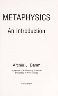 Metaphysics : An Introduction