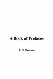 image of A Book of Prefaces