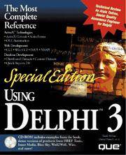 Special Edition Using Delphi 3 (Using ... (Que))