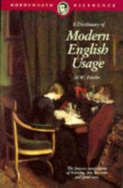 A Dictionary Of Modern English Usage