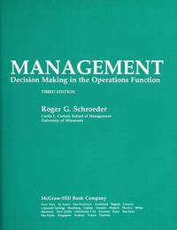 Operations Management: Decision Making in the Operations Function (McGraw-Hill series in management) by Roger G. Schroeder - 1989-12-01