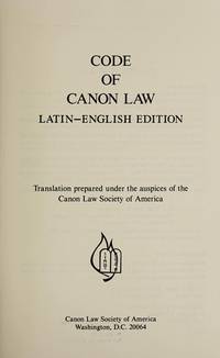 Code of Canon Law: Latin-English Edition