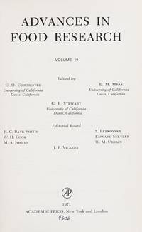 ADVANCES IN FOOD RESEARCH VOLUME 19, Volume 19 (v. 19)