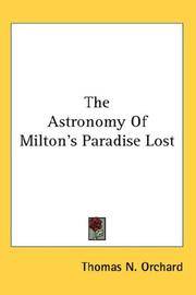 The Astronomy Of Milton's Paradise Lost