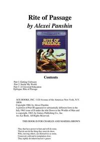 Rite of Passage by Alexei Panshin - 1987-02-02