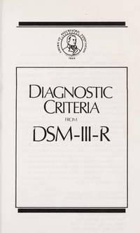 Diagnostic Criteria from Dsm-Iii-R/Quick Reference