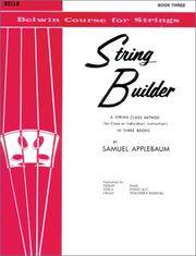 String Builder, Bk 3 : A String Class Method (for Class or Individual Instruction) - Cello