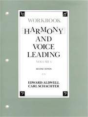 image of Harmony and Voice Leading: Workbook