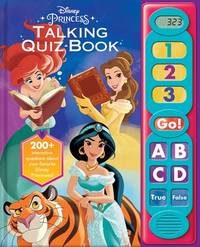 Disney Princess Cinderella, Belle, Mulan, and More! - Talking Quiz Sound Book - Over 200...