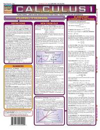 Calculus 1 (Quickstudy Reference Guides - Academic) by Barcharts - 2002-10