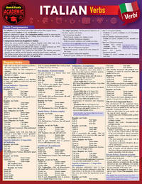 Italian Verbs: A Quickstudy Laminated Reference Guide
