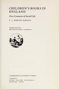 image of Children's Books in England: Five Centuries of Social Life