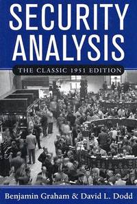 Security Analysis (ISBN: 9780071448208)