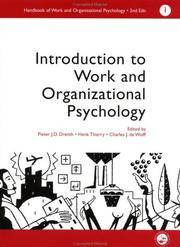 A Handbook of Work and Organizational Psychology: Volume 1: Introduction to Work and...