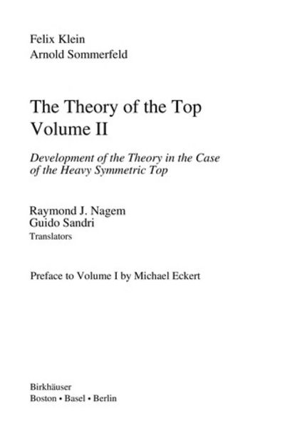 The Theory of the Top: Four Volume Set