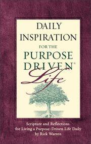 Daily Inspiration For the Purpose Driven Life Padded Hc Deluxe