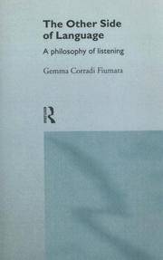The Other Side of Language: A Philosophy of Listening