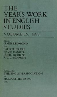 The Year's Work in English Studies, Volume 59, 1978